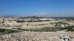 Normal View of Temple Mount from Mt of Olives