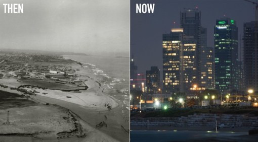 Then & Now images of the city of Tel Aviv (Photo: Ezra Adventures) Read more at http://www.breakingisraelnews.com/62401/ezekiels-prophecies-come-life-new-book-stunning-photographs-jewish-world/#klQh1xZdLujEBWHQ.99