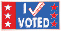 I Voted With Stars Clipart