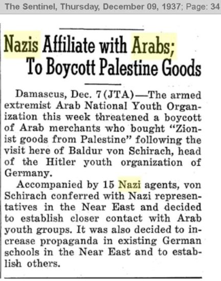 Nazi Arabs boycott