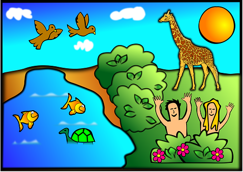 Adam &amp; Eve creation-47473__340